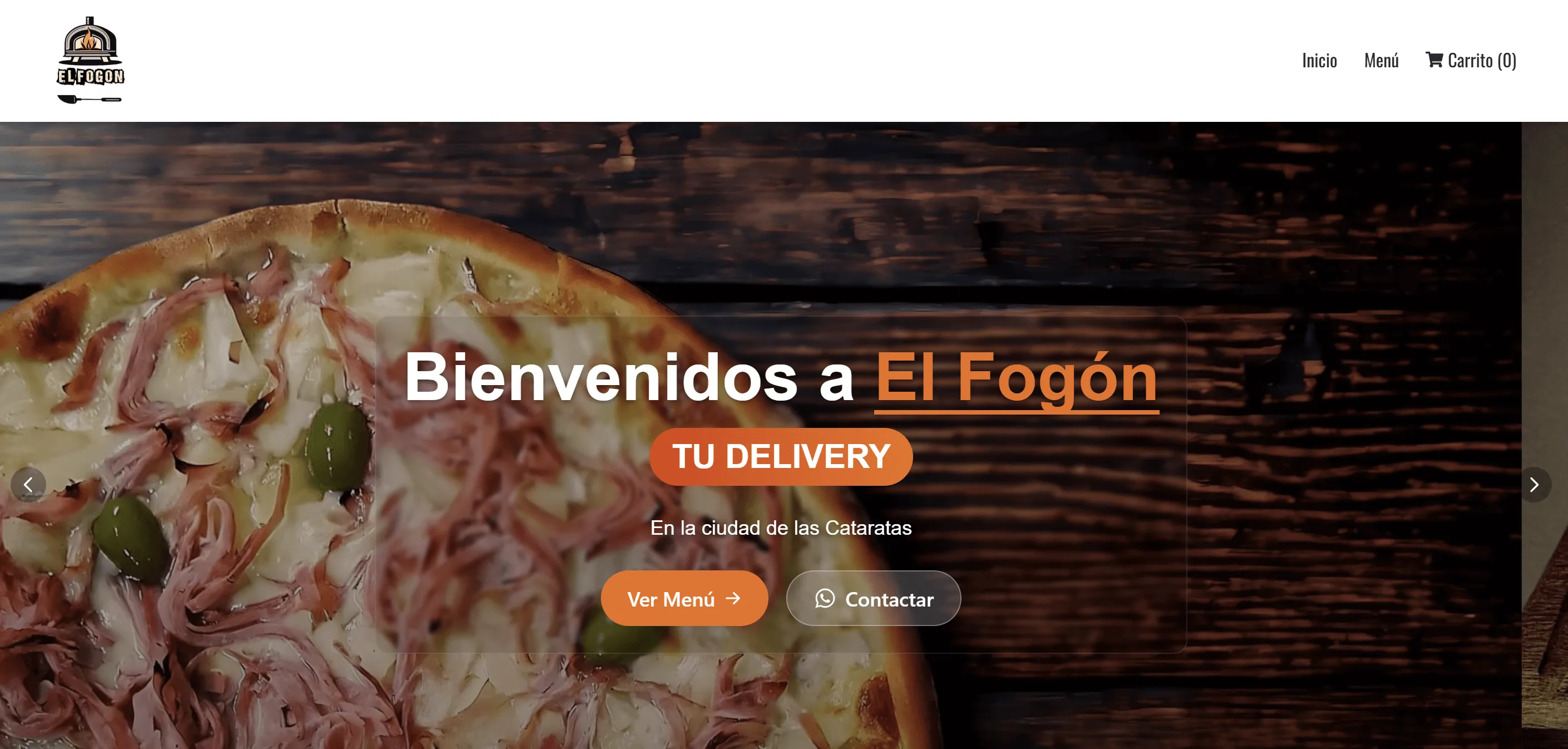 Captura del proyecto El Fogón Delivery